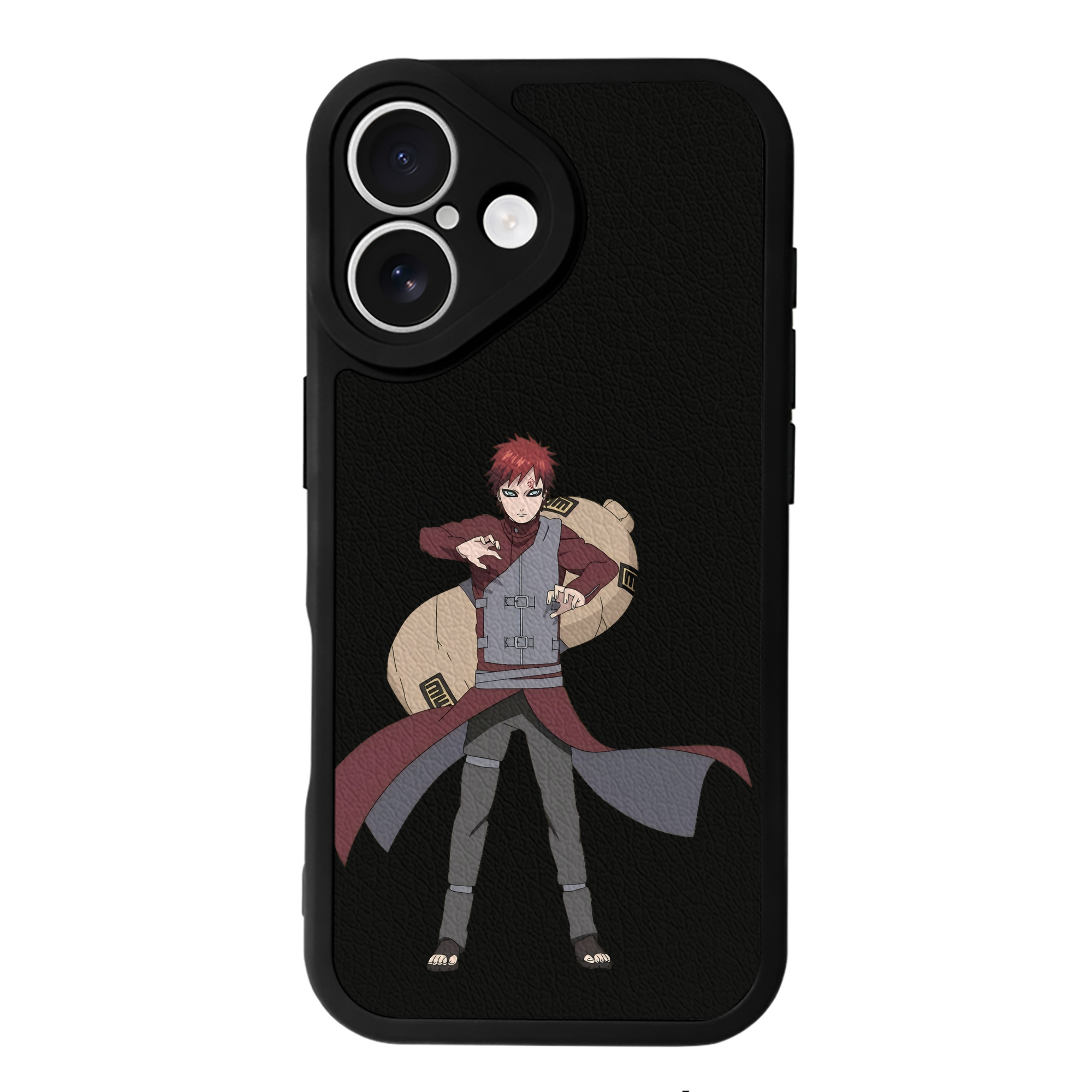 （画像用） NARUTO -ナルト- ガアラ Gaara 【iPhone 16シリーズ対応】シリコンスマホケース（レザー調） 材質：シリコン
